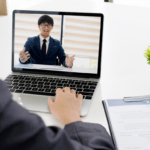 interview on a laptop