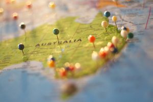 Learn more about Australia student visas and working while you study map of australia with pins