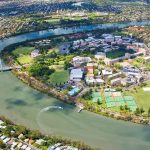 aerial shot of UQ St Lucia campus