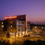 Griffith University buildings at sunset