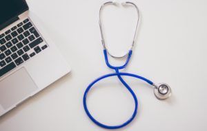 Learn more about studying medicine at an Australian university laptop and stethoscope