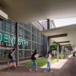 students walking outside James Cook University Dental School