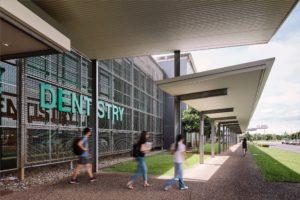 students walking outside James Cook University Dental School