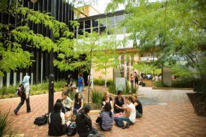 Outdoor area Monash Parkville campus