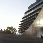 sydney law school building at sunset