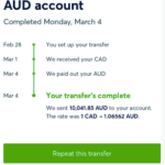 transferring your money