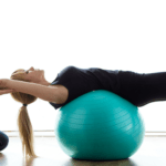 physiotherapist patient working with ball