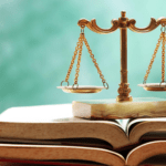 law books and scales of justice