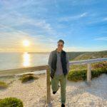 oztrekk student in australia beside the beach