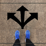 feet with arrows
