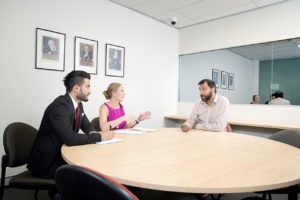 Learn more about studying law at Bond Law School law students in bond law skills room