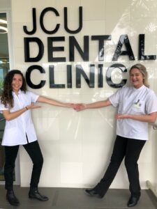 Find out more about the Bachelor of Dental Surgery JCU dentistry students outside the dental clinic