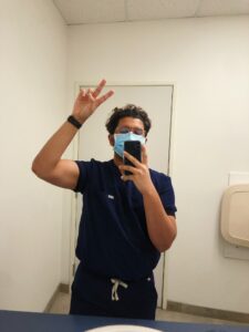 JCU medical student rahat selfie in mirror