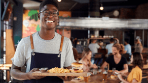 Learn more about Australian student visas and working while you study working as a server in a restaurant