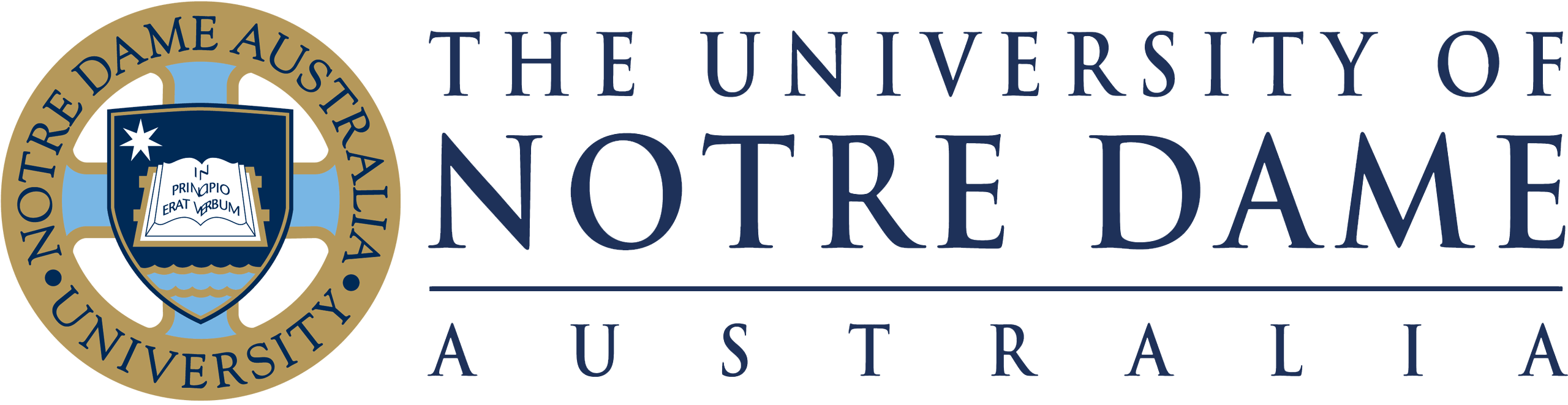 University of Notre Dame Australia transparent background horizontal logo