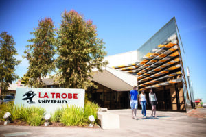 Learn more about La Trobe University La Trobe University Shepparton Campus students walking