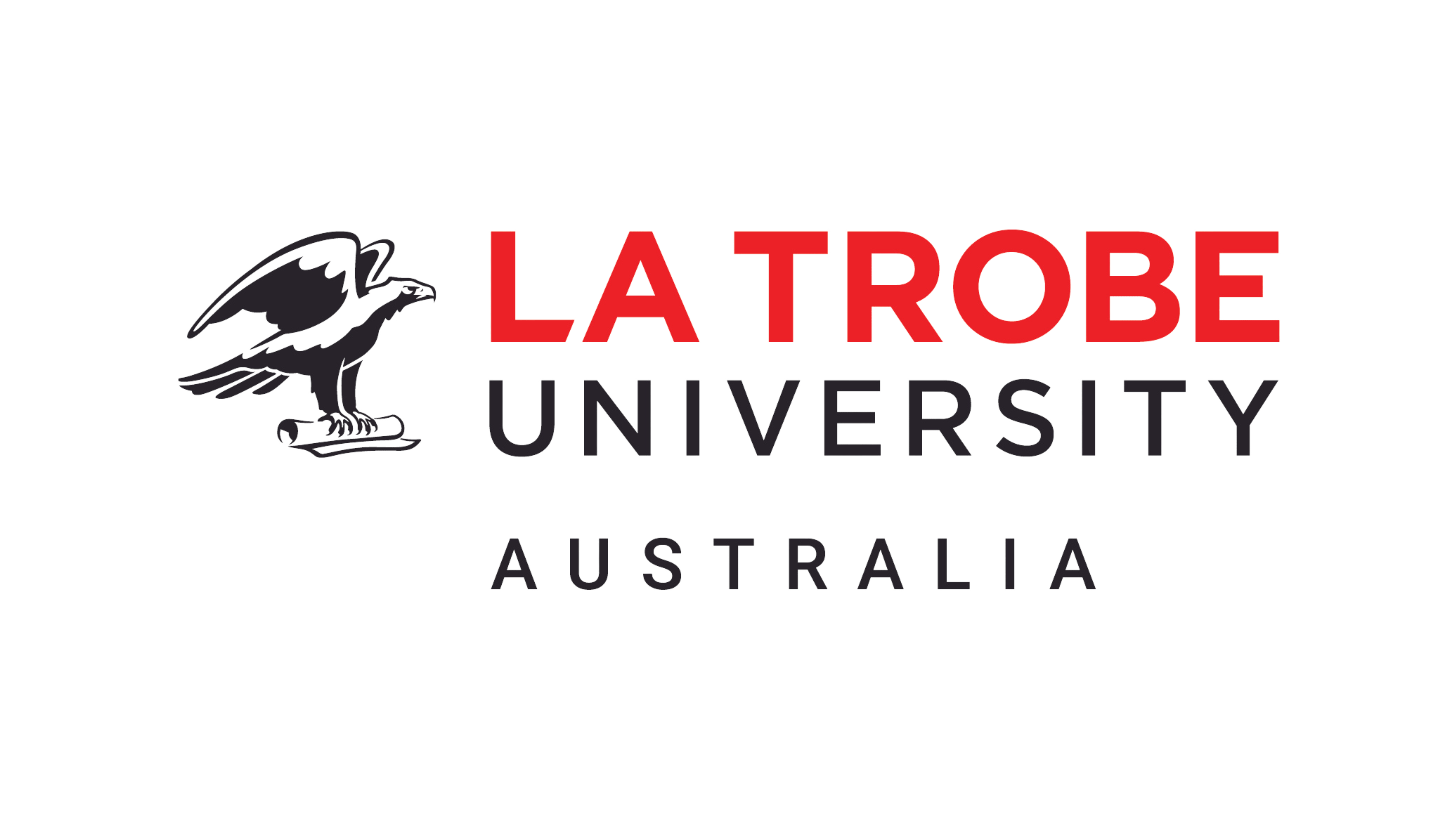 La Trobe International Logo, transparent Horizontal, RGB, Black Eagle, jpg